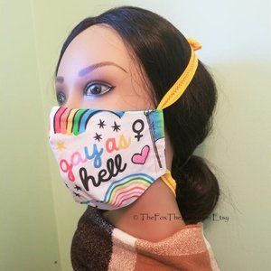 Gay as Hell LGBT+ Equality Fitted Face Mask